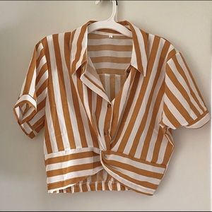 VINTAGE 70s STRIPED CROP TOP